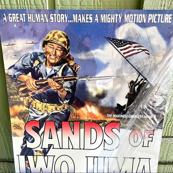NEW John Wayne Sands Of Iwo Jima Metal Sign - Picture 2 of 3